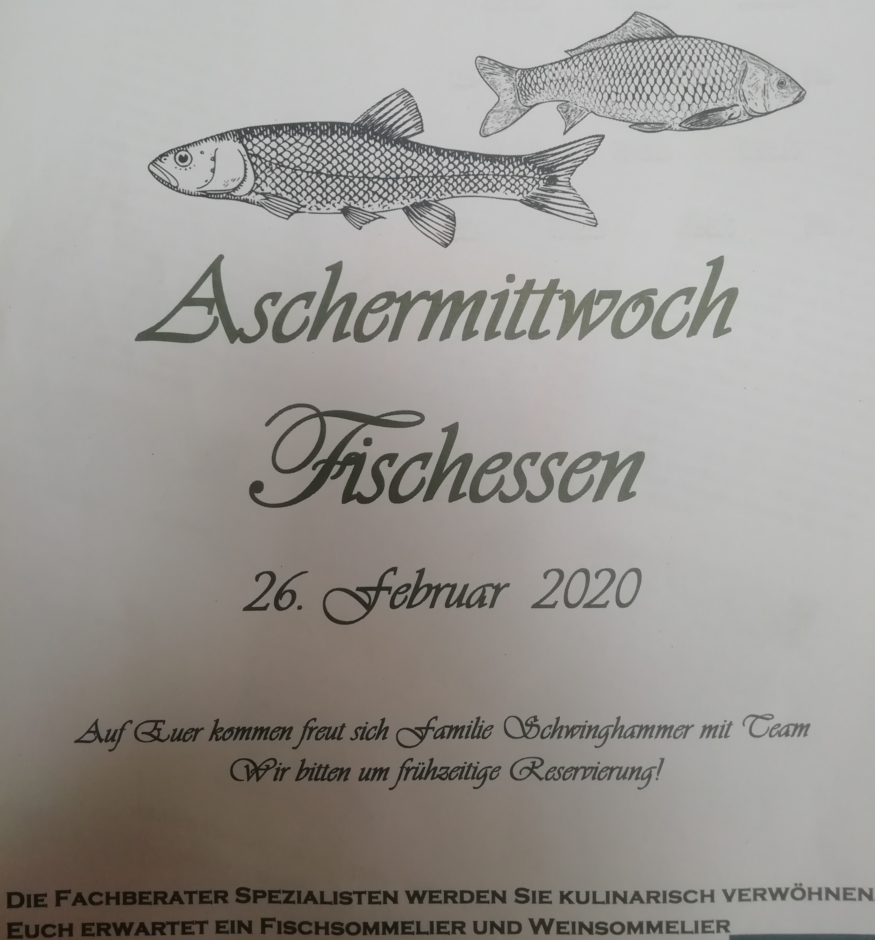 Fisch Essen Aschermittwoch - Landgasthof schwinghammer